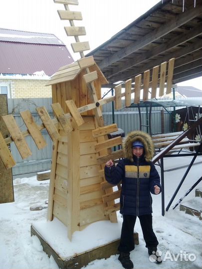 Мельница для украшения дачи сада