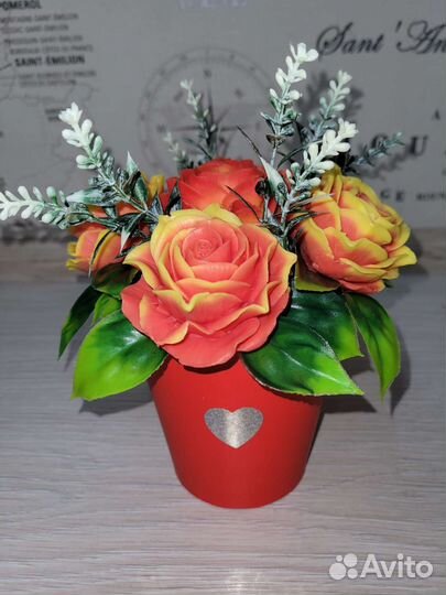 Букет роз из мыла. Мыло ручной работы