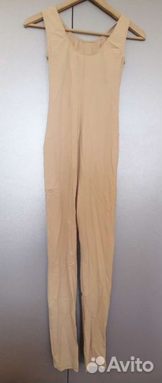 Гимнастический телесный комбинезон