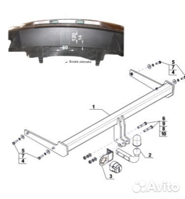 Фаркоп Volkswagen Passat седан/универсал B7/3C
