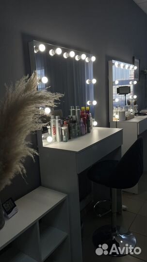 Гримерное зеркало с лампочками