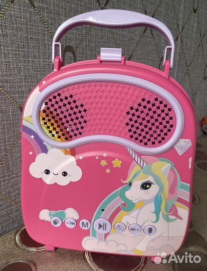 Детская колонка караоке с двумя микрофонами