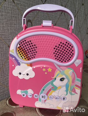 Детская колонка караоке с двумя микрофонами