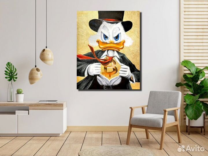 Печать фото на холсте, картины Скрудж Макдак