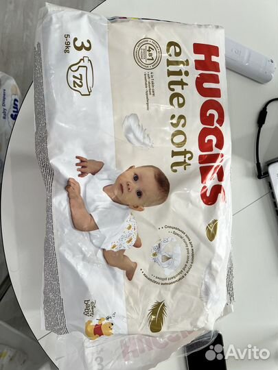 Подгузники Huggies elite soft 3