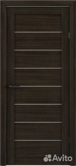 Межкомнатная дверь Сеул остеклённая тёмный кипарис