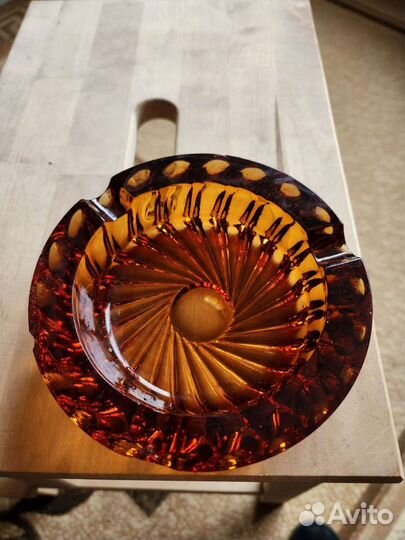 Пепельница СССР цветное стекло