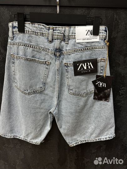 Джинсовые шорты zara мужские