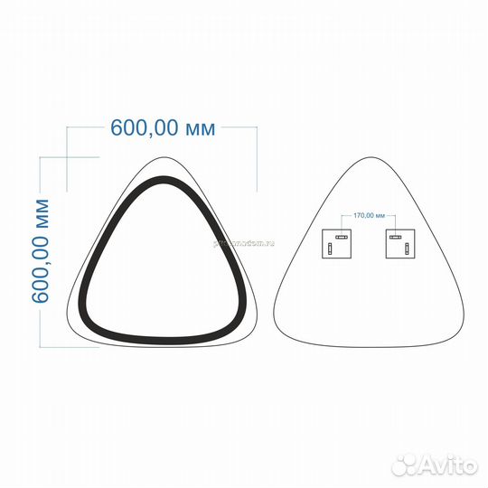 Зеркало Mixline Остия 600*600 (550050)