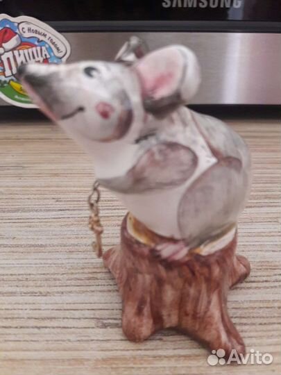 Статуэтка мышка майолика