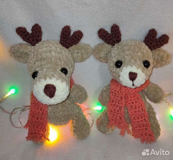 Новогодний олень игрушка ручной работы