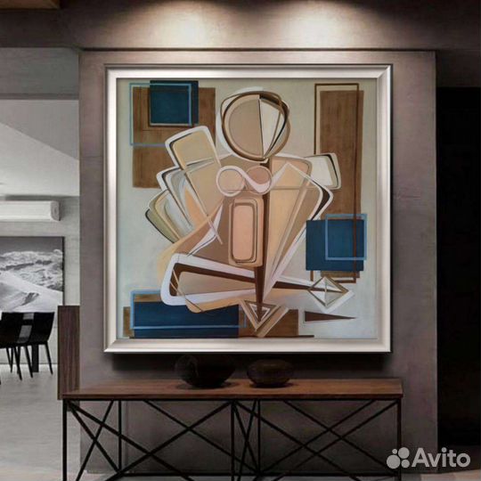 Большая интерьерная картина маслом Абстракция