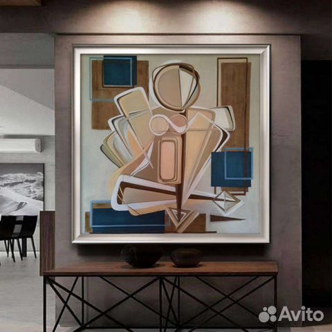 Большая интерьерная картина маслом Абстракция