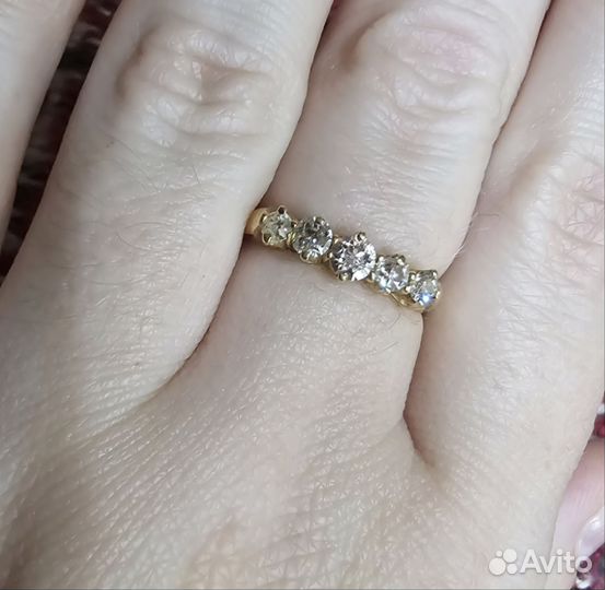 Золотое Кольцо с Бриллиантами 0,9ct