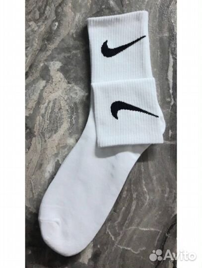 Носки мужские белые длинные найк новые