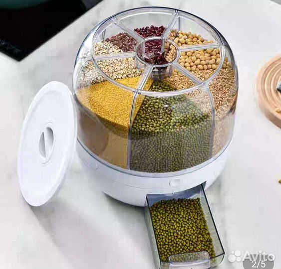 Контейнер диспенсер для круп, сыпучих продуктов
