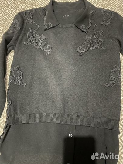 Свитер женский с рубашкой