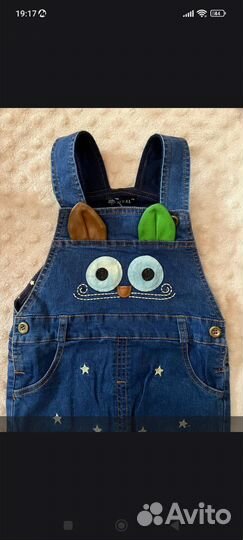 Детский джинсовый комбинезон