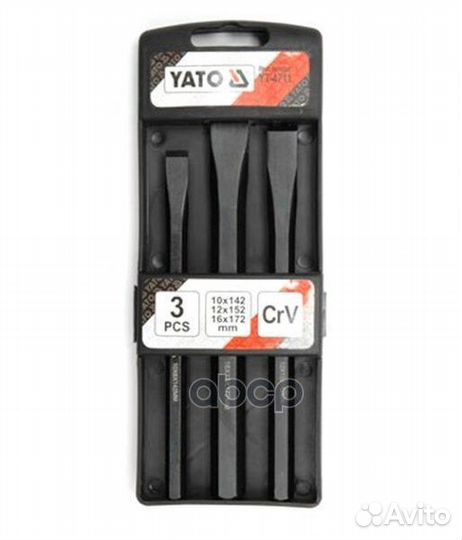 Набор зубил 3 пр: 10х142 мм, 12х152 мм, 16х172