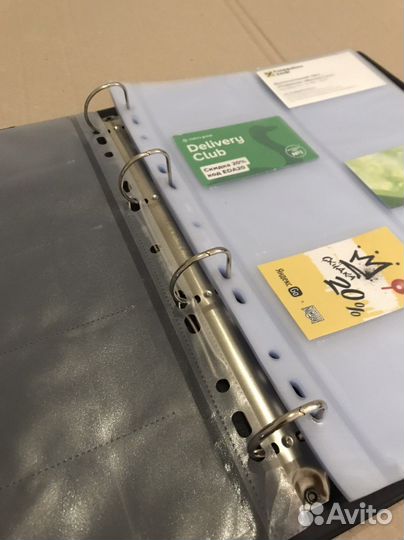 Папка органайзер для визиток 10*19стр