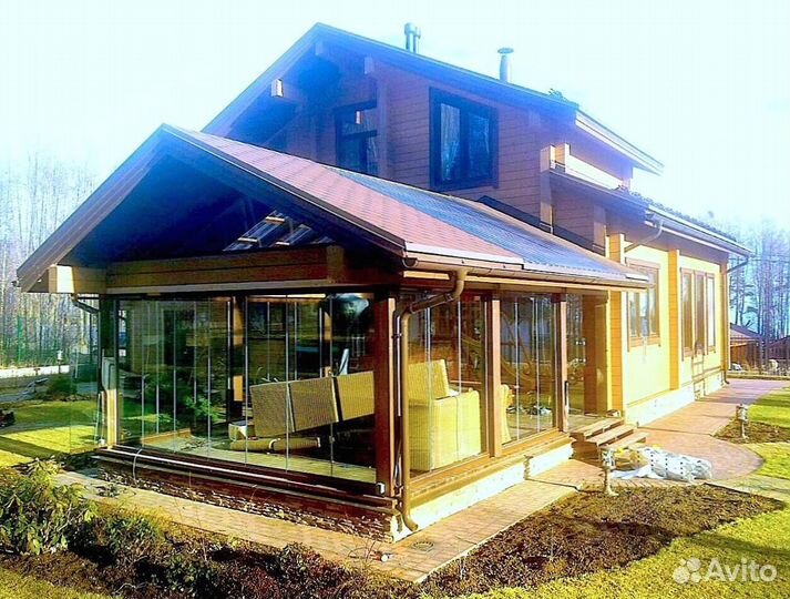 Безрамное остекление панорамное террас