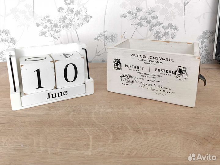 Вечный календарь + ящичек для декора