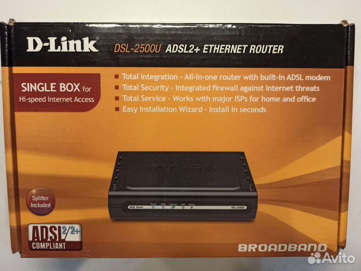 Маршрутизатор D-Link DSL-2500U. Роутер adsl2+