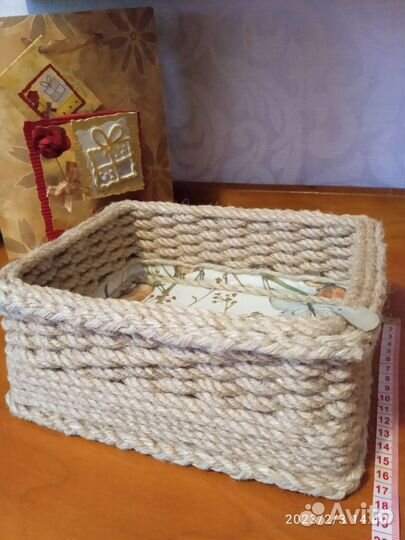 Органайзер, из джута. Ручная работа