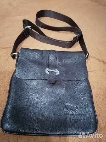 Мужская кожаная сумка через плечо бу