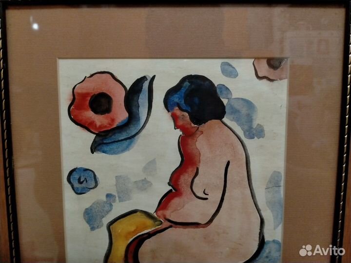 Картина. Суханов А.Г. Девушка ню. Голая. Оригинал