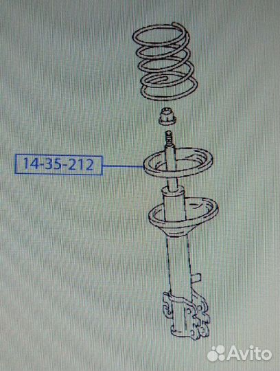 Прокладка под пружину передние нижния Febest TSI19