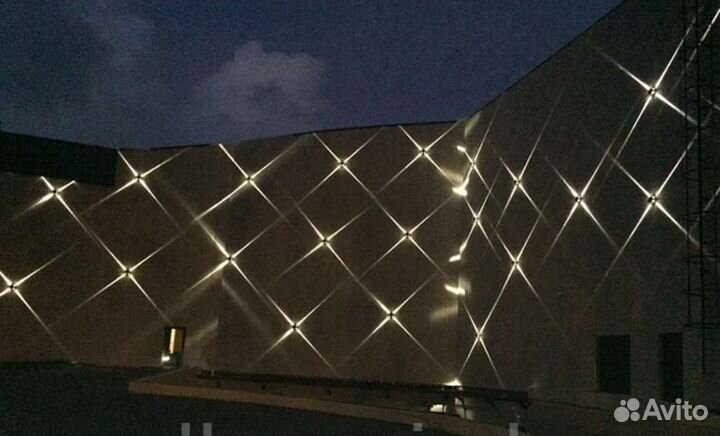 Контурная подсветка домов и сооружений