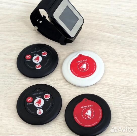 Система вызова персонала кнопки и часы официанта