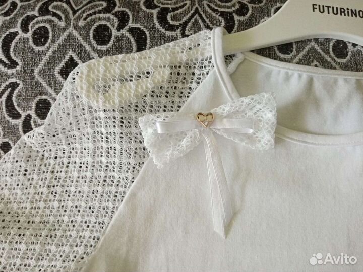 Школьная белая блузка 158р