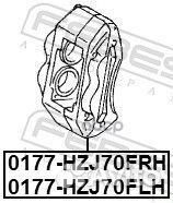 Суппорт тормозной перед прав 0177HZJ70FRH F
