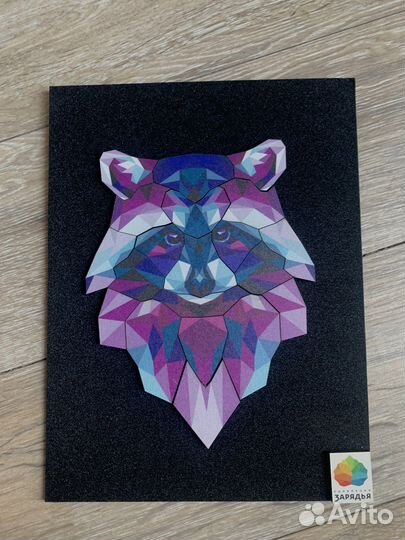 Картина Енот из Зарядья на магнитах