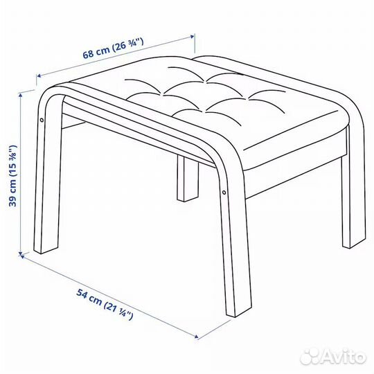 Кресло для ног Икеа IKEA Poang Поэнг Доставка в РФ