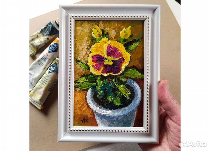 Картина Виола в раме 10 на 15 Масло