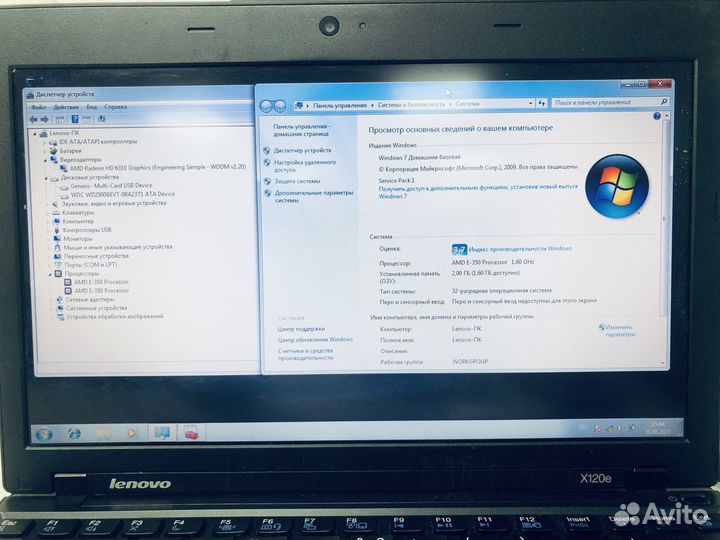 Lenovo thinkpad X120e/AMD E-350 Processor/HDD250gb