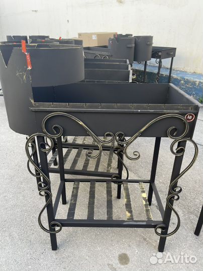 Мангал с печью под казан 2мм