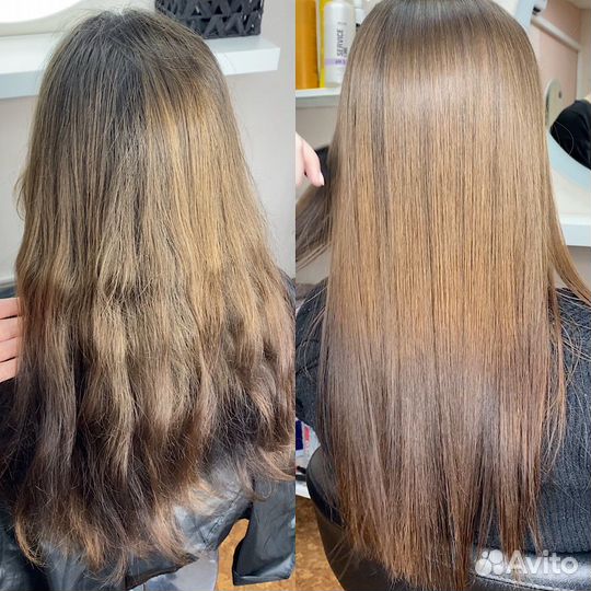 Кератиновое выпрямление волос