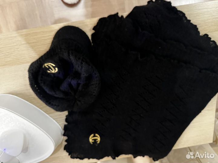 Шапка(кепка) и шарф-палантин