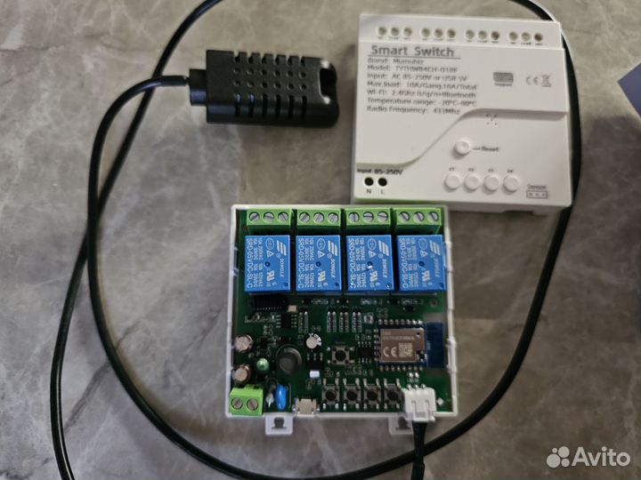 Умное реле Wi-Fi с функцией температуры и влаги