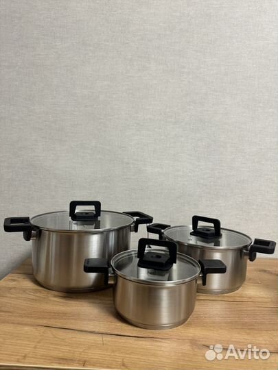 Набор кастрюль из нержавеющей стали Polaris новый