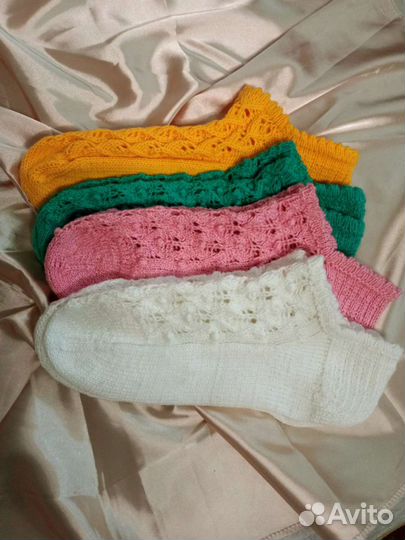 Носки из хлопка вязанные