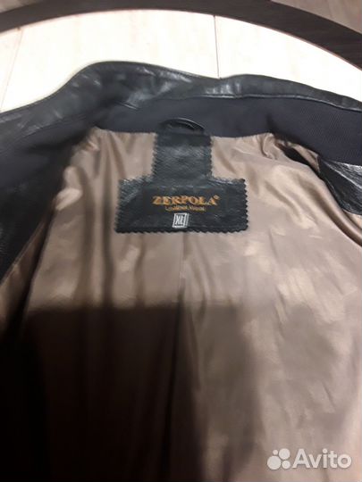 Кожаная куртка мужская 50 52 черная