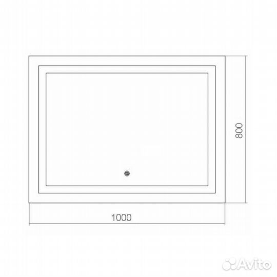 Зеркало Azario Ливия 100 фр-00001225 Белое