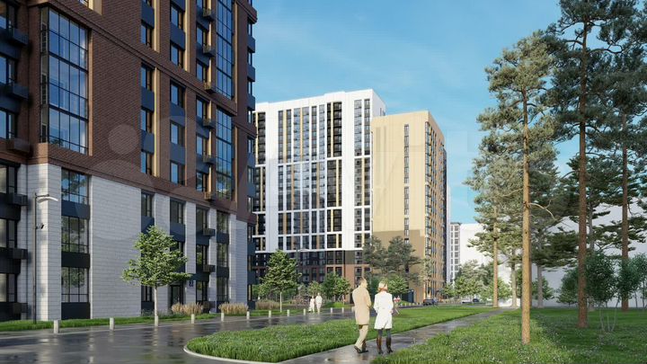 2-к. квартира, 66,8 м², 1/22 эт.