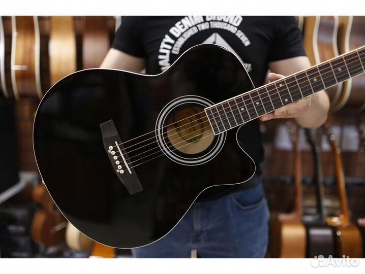 Elitaro E4010 BK акустическая гитара черная