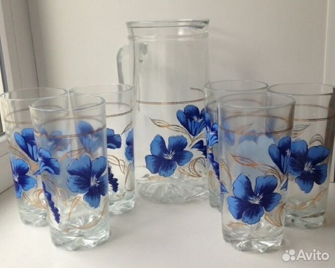 Новый набор кувшин,стаканы Windrose Italy.Кастрюля